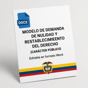 Modelo de Demanda de Nulidad y Restablecimiento del Derecho (Carácter Público)